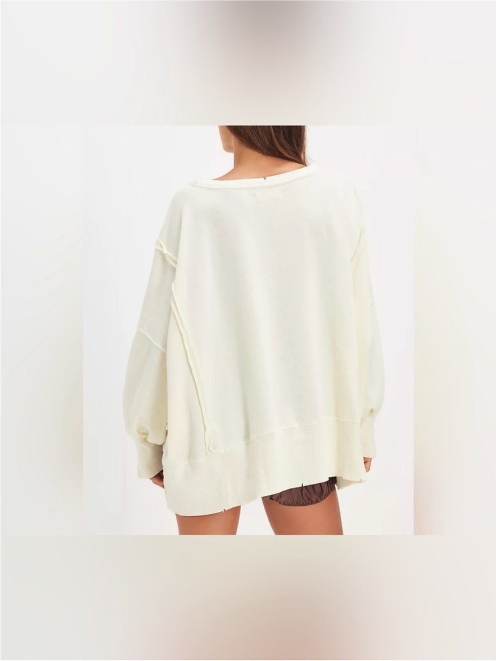 NWT Free People We The Free Graphic Camden Pullover - duck combo mallard - Large - Picture 5 of 12